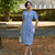 Mabel Waterfall Dress in Palace Pansy