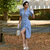 Mabel Waterfall Dress in Palace Pansy