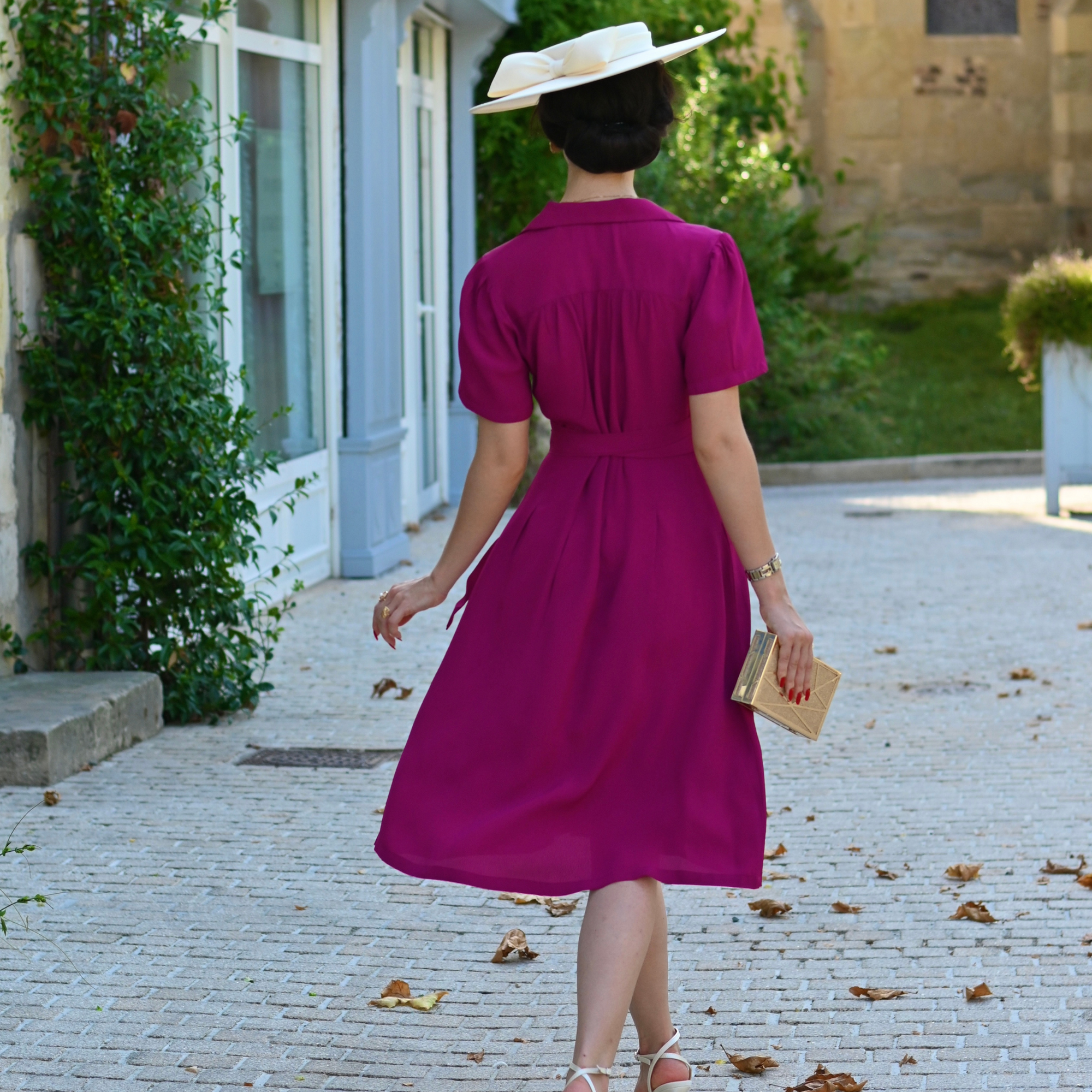 Peggy Wrap Dress in Mulberry