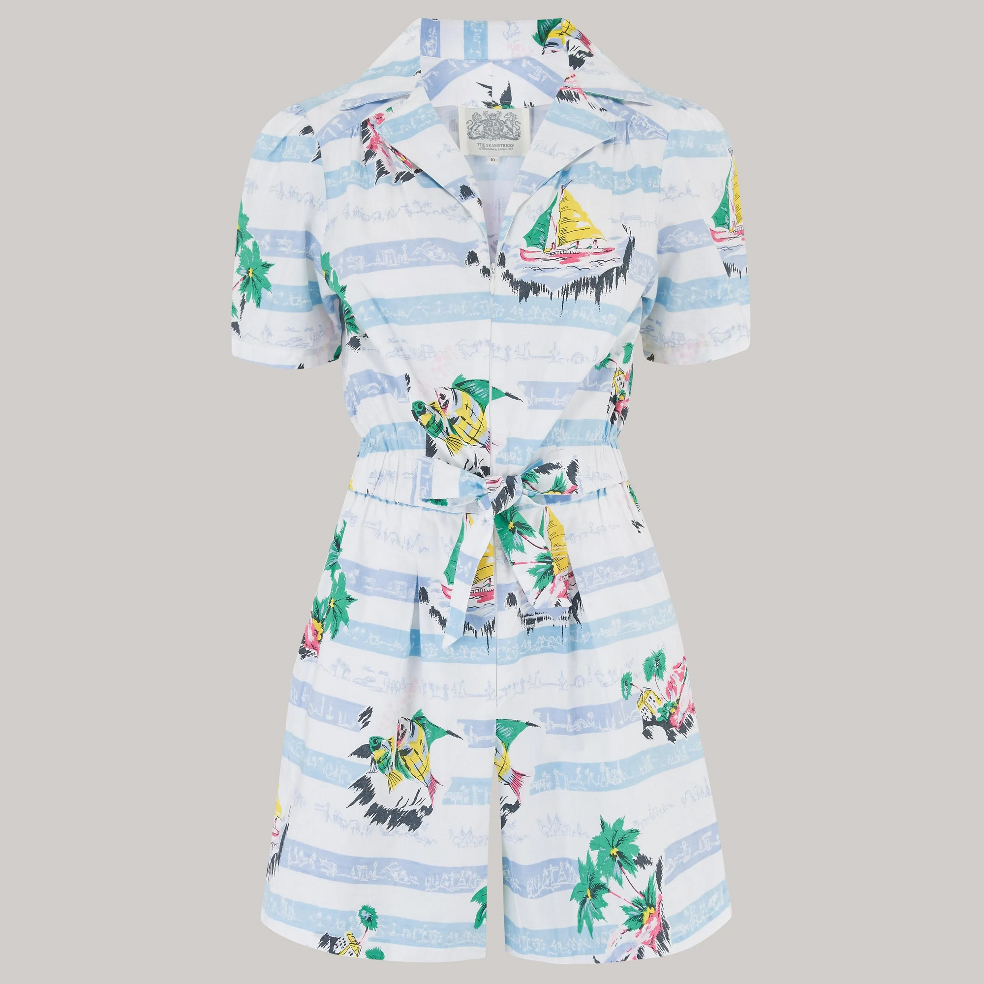 Emma Playsuit in Cotton Seaside