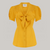 Eva Pussy Bow Blouse Short Sleeve in Mustard