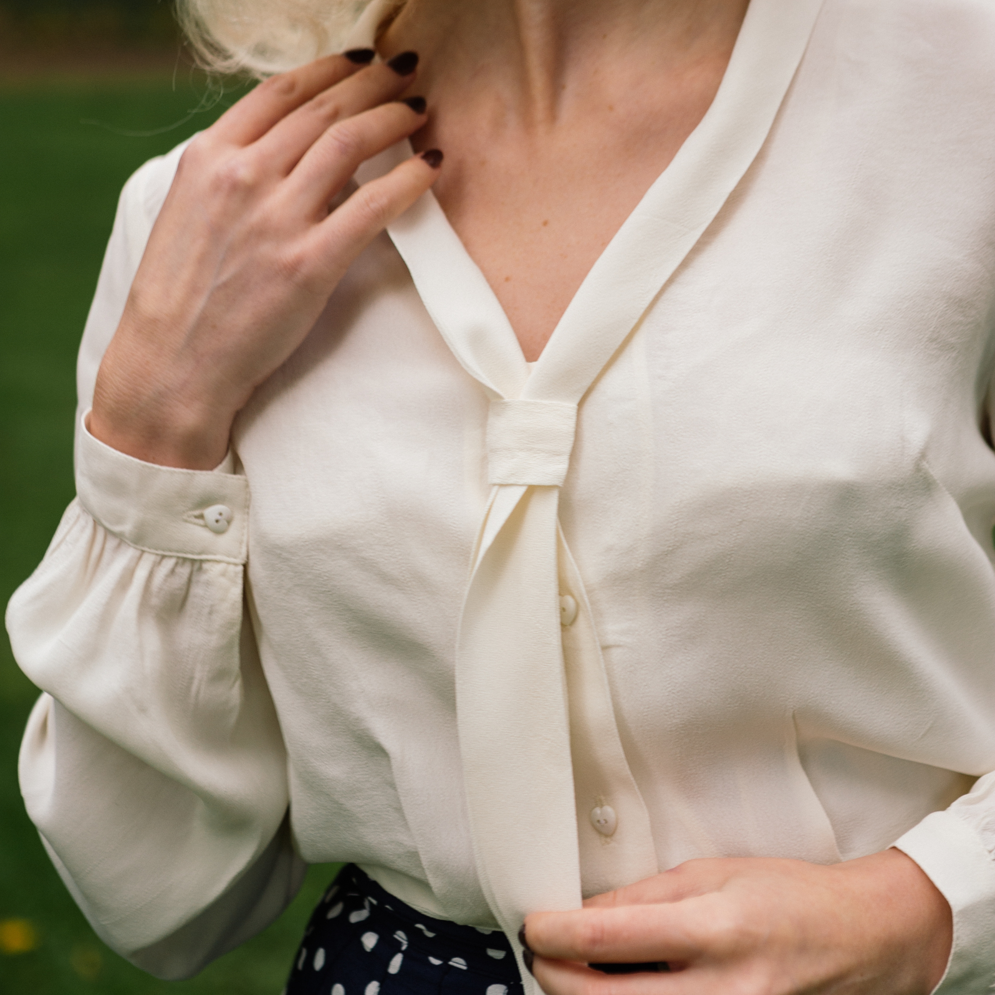 Bonnie Sailor Blouse Long Sleeve in Cream