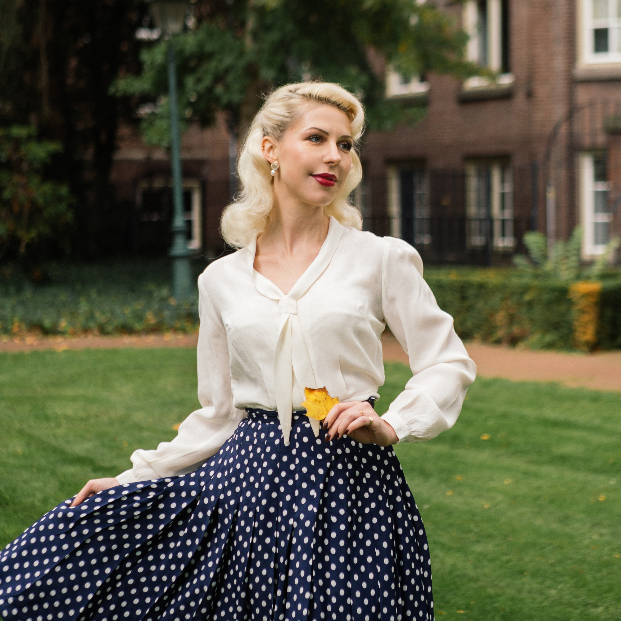Bonnie Sailor Blouse Long Sleeve in Cream
