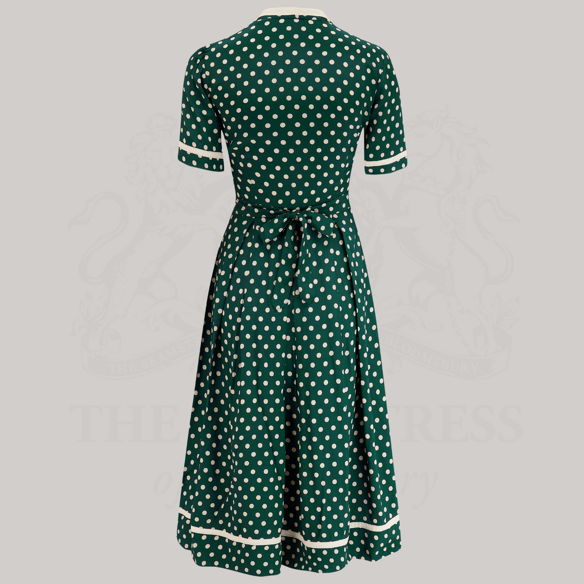 Francoise Dress in Green Polka