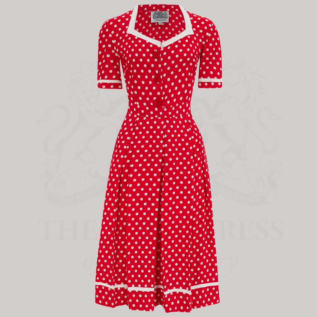 Francoise Dress in Red Polka