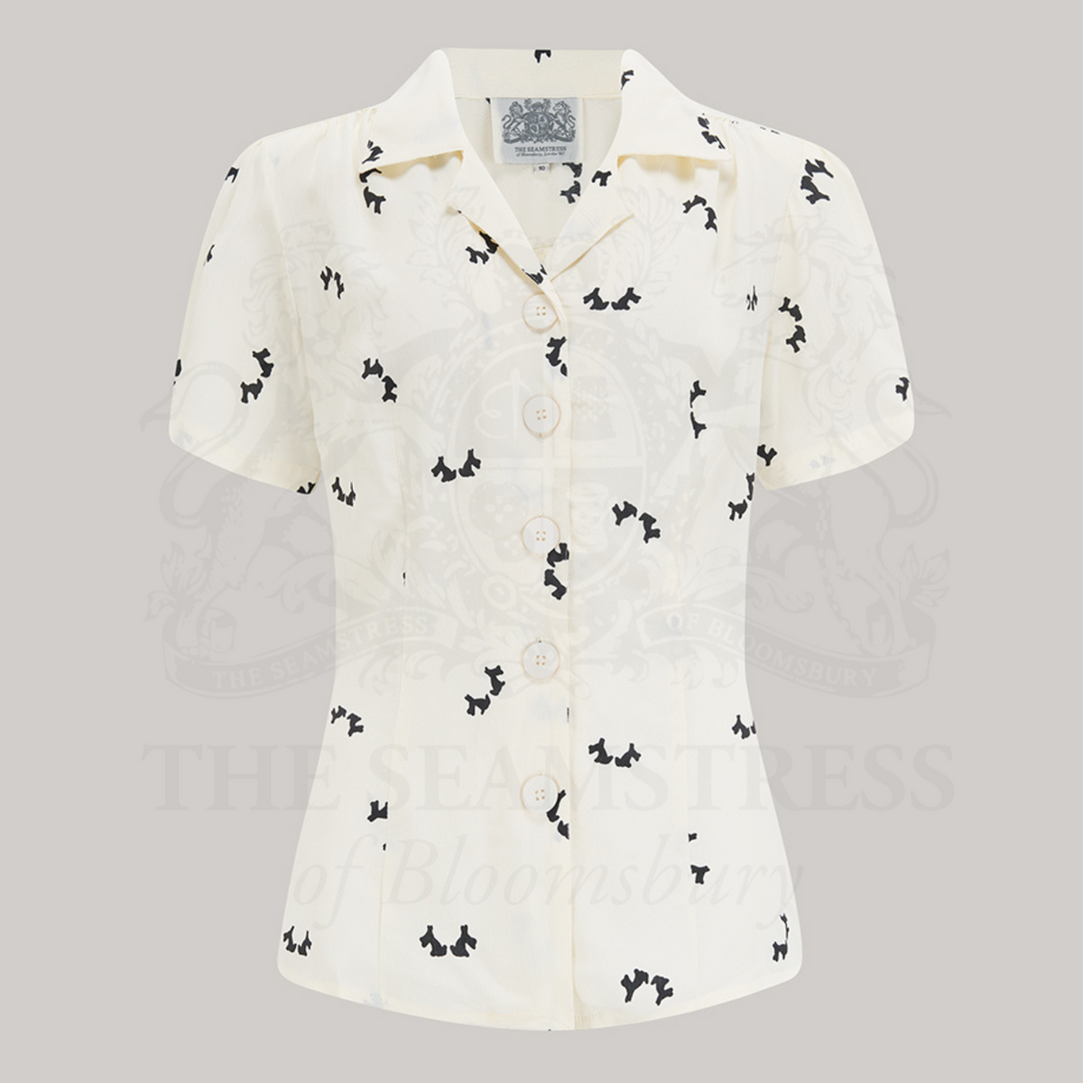 Grace Blouse in Cream Doggy