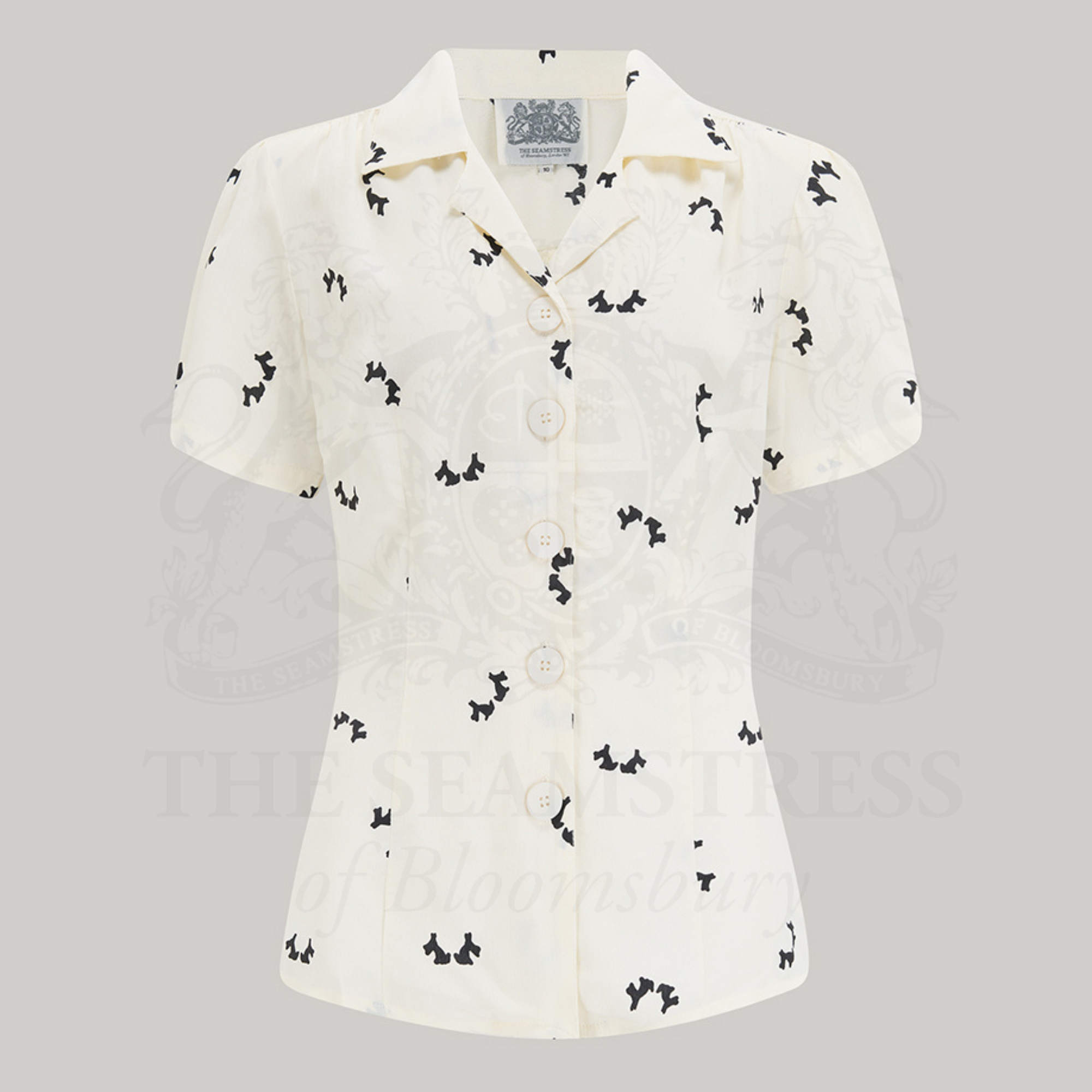Grace Blouse in Cream Doggy