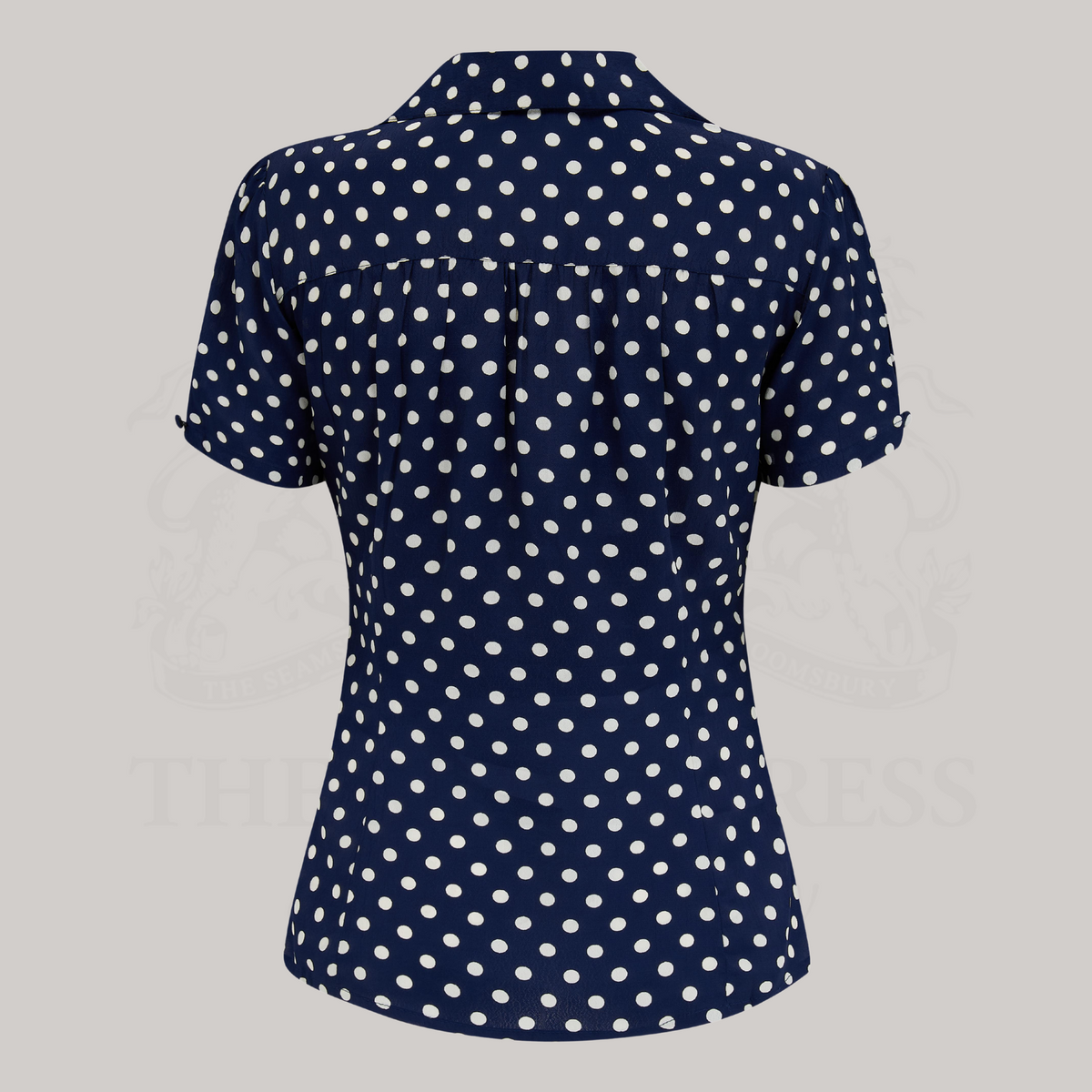 Grace Blouse in Navy Polka