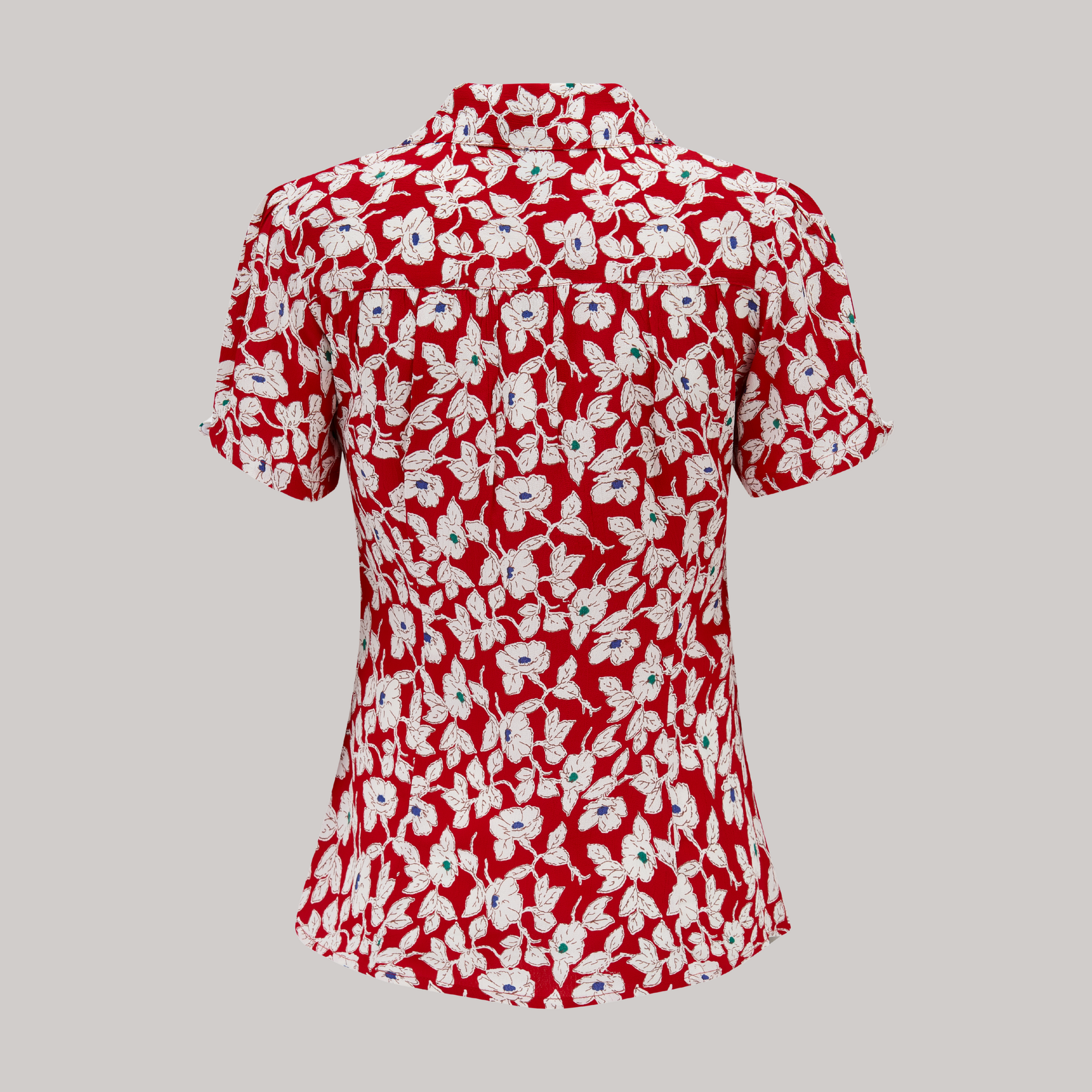 Grace Blouse in Red Pansy