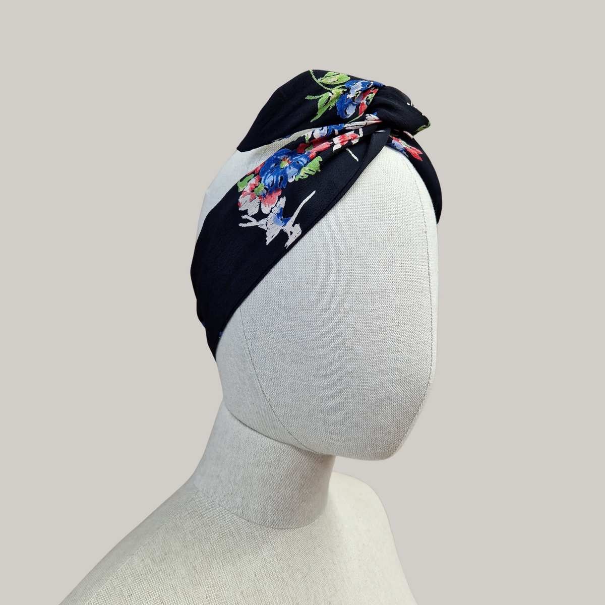 Wired Headband in Black Floral Dancer