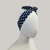 Wired Headband in Navy Polka