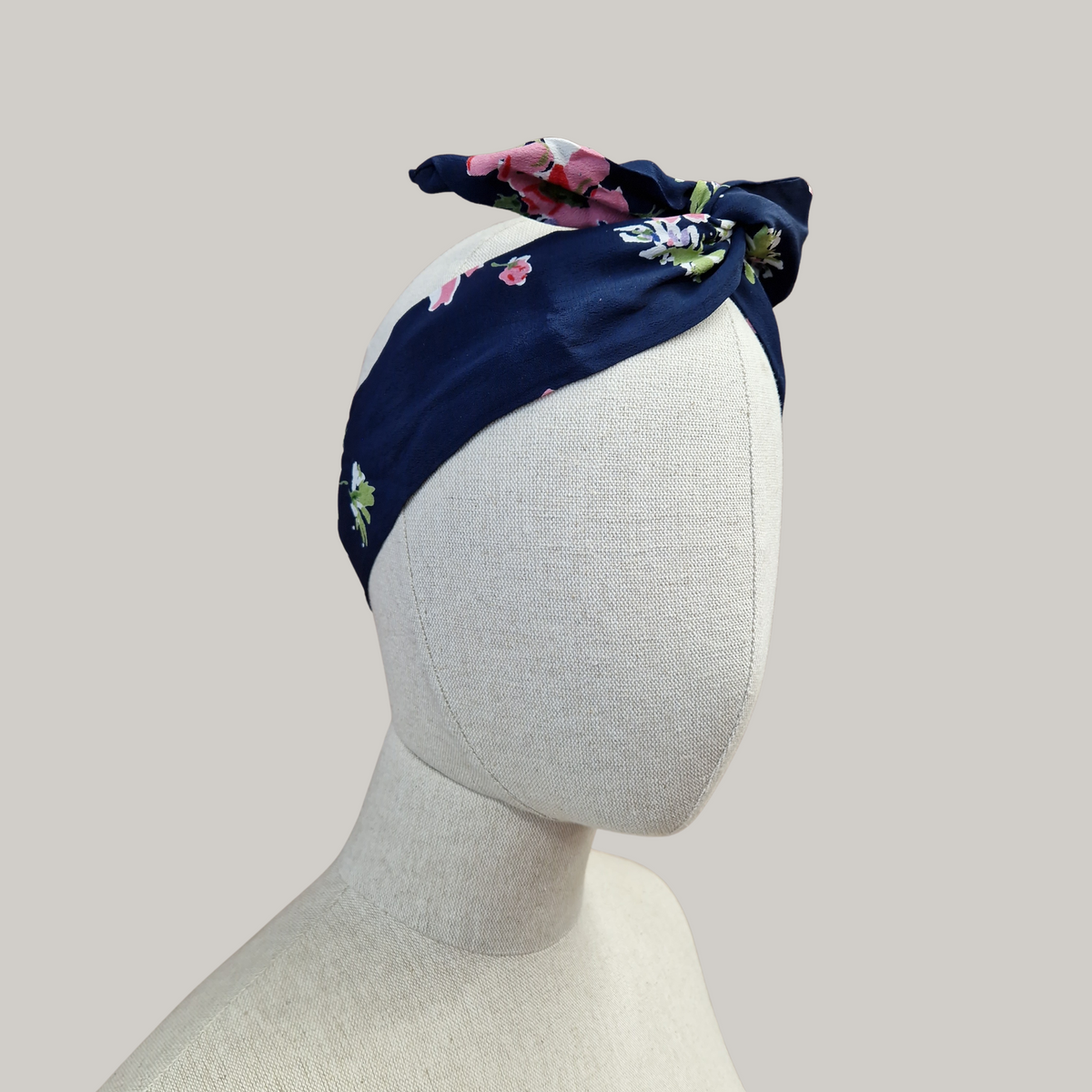 Wired Headband in Navy Mayflower