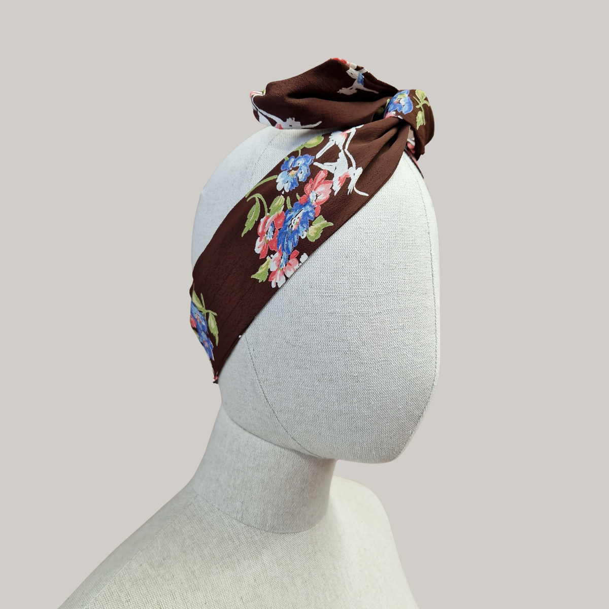 Wired Headband in Brown Floral Dancer