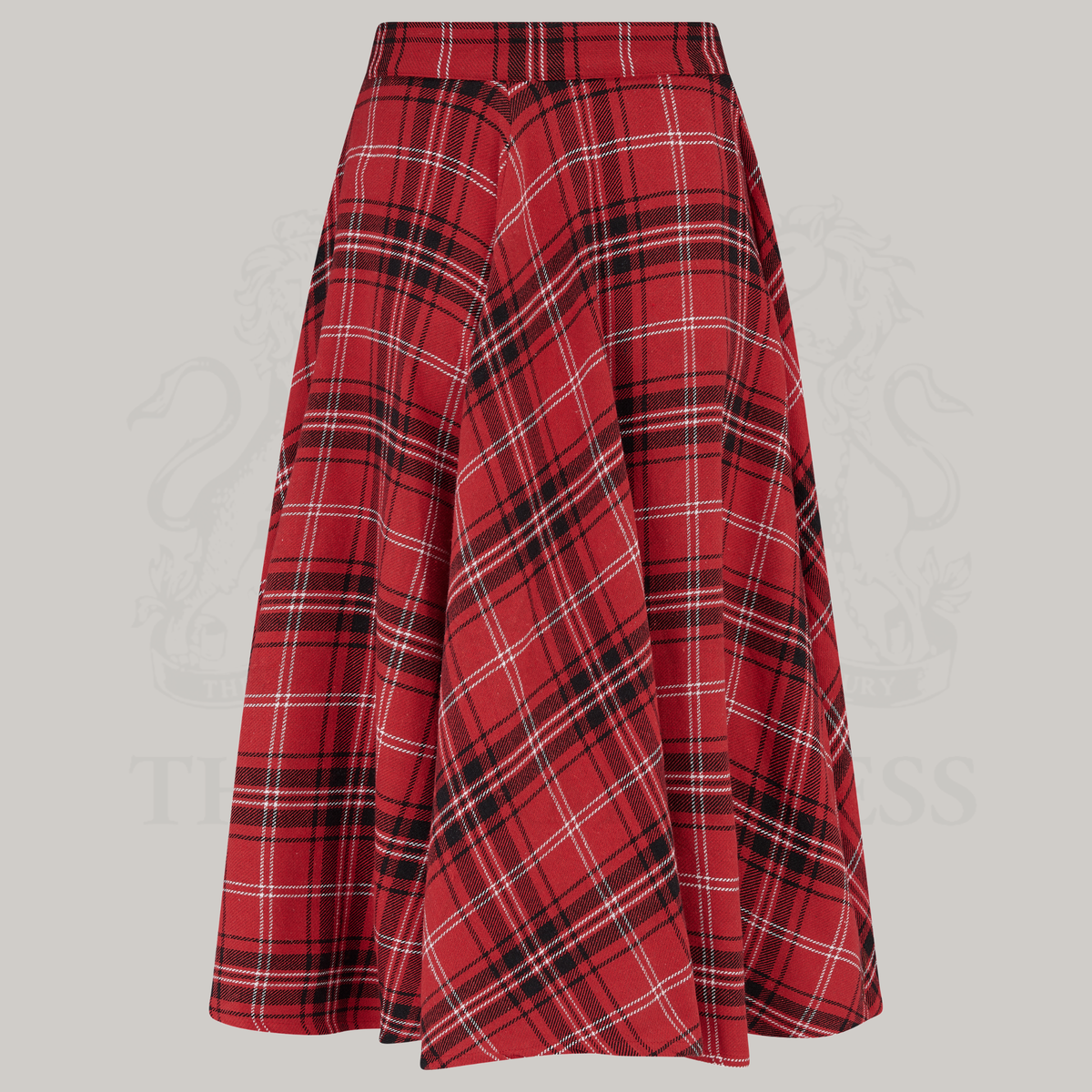 Isabelle Skirt in Cotton Red Black Check