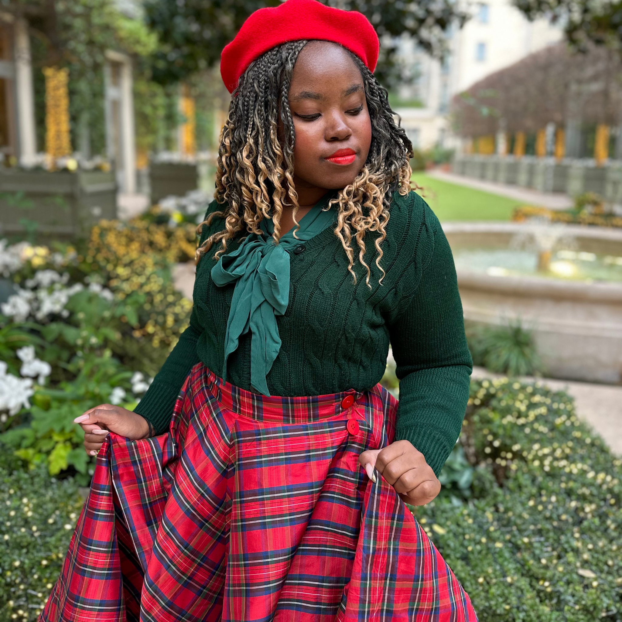 Long plaid skirt near me hot sale