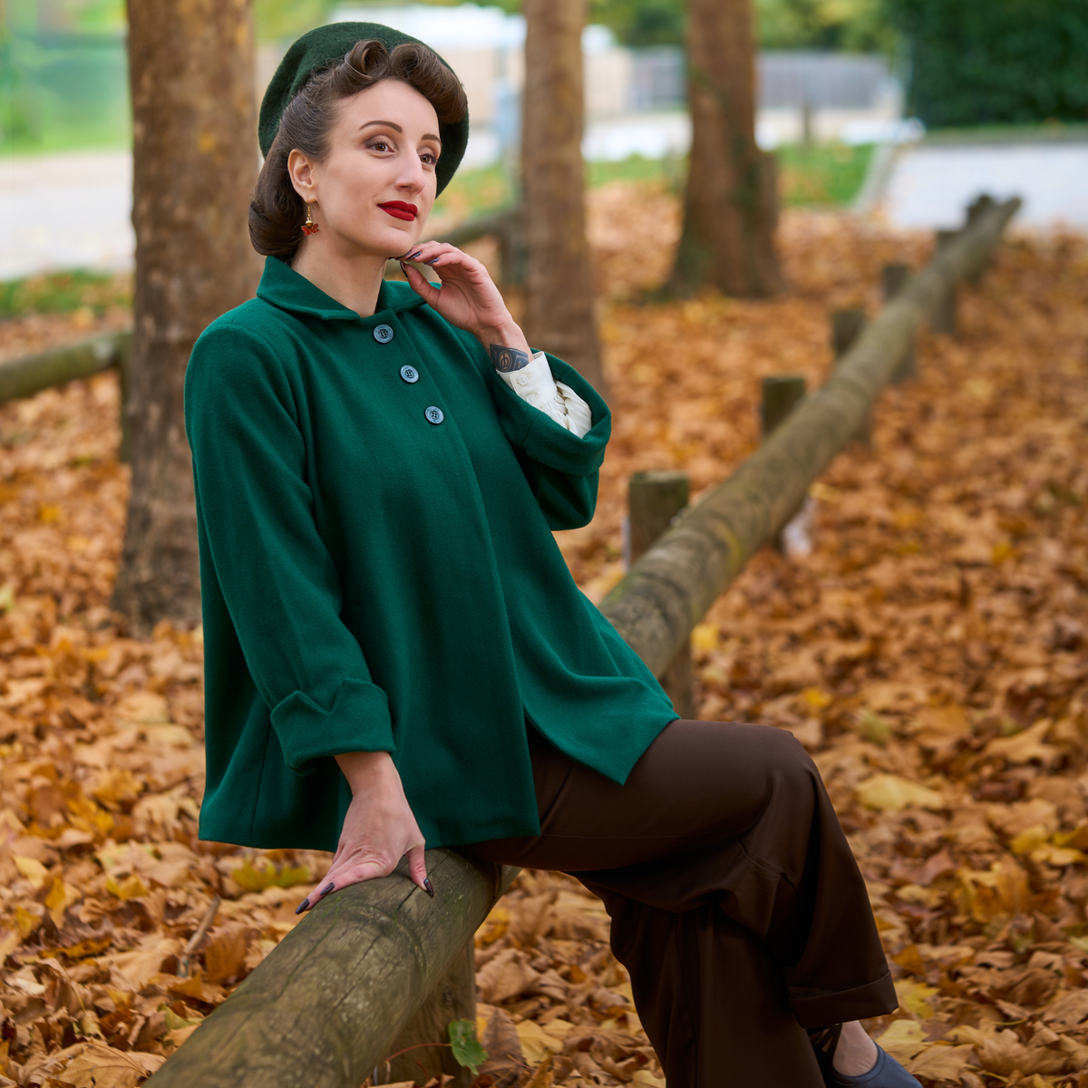 Swing Jacket in Green