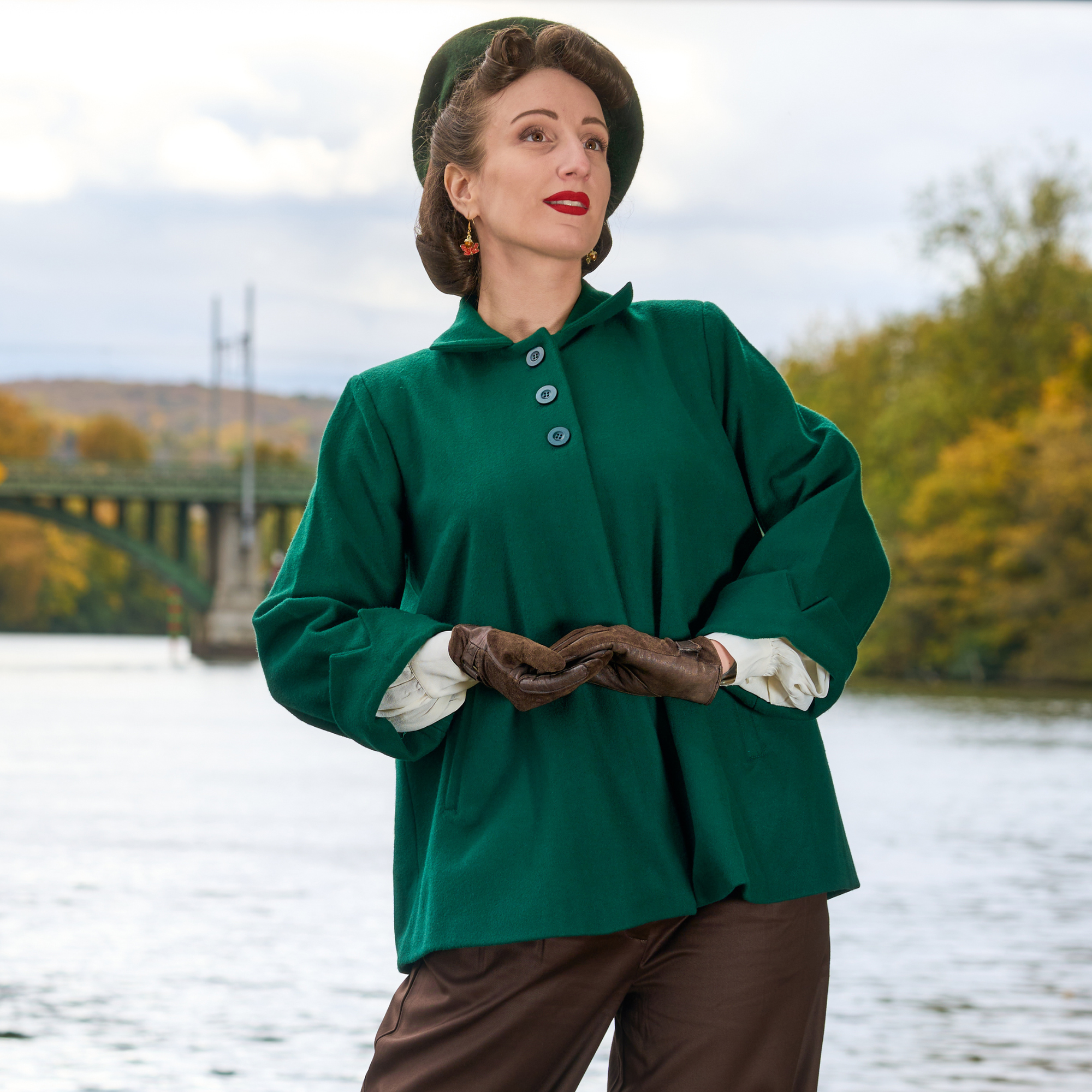 Swing Jacket in Green