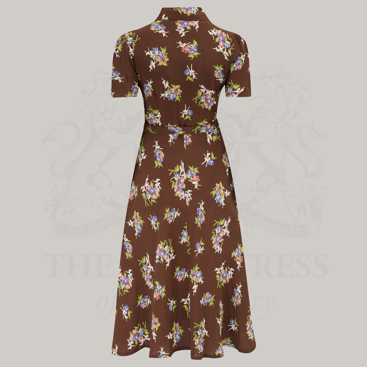 Lisa Shirtwaister Dress in Brown Floral Dancer