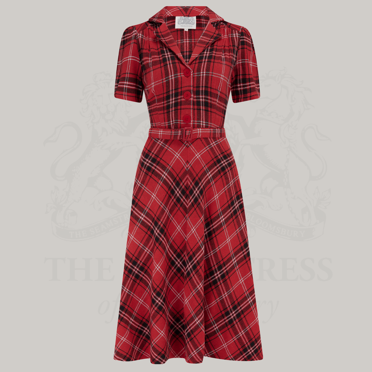 Lisa Shirtwaister Dress in Red Check