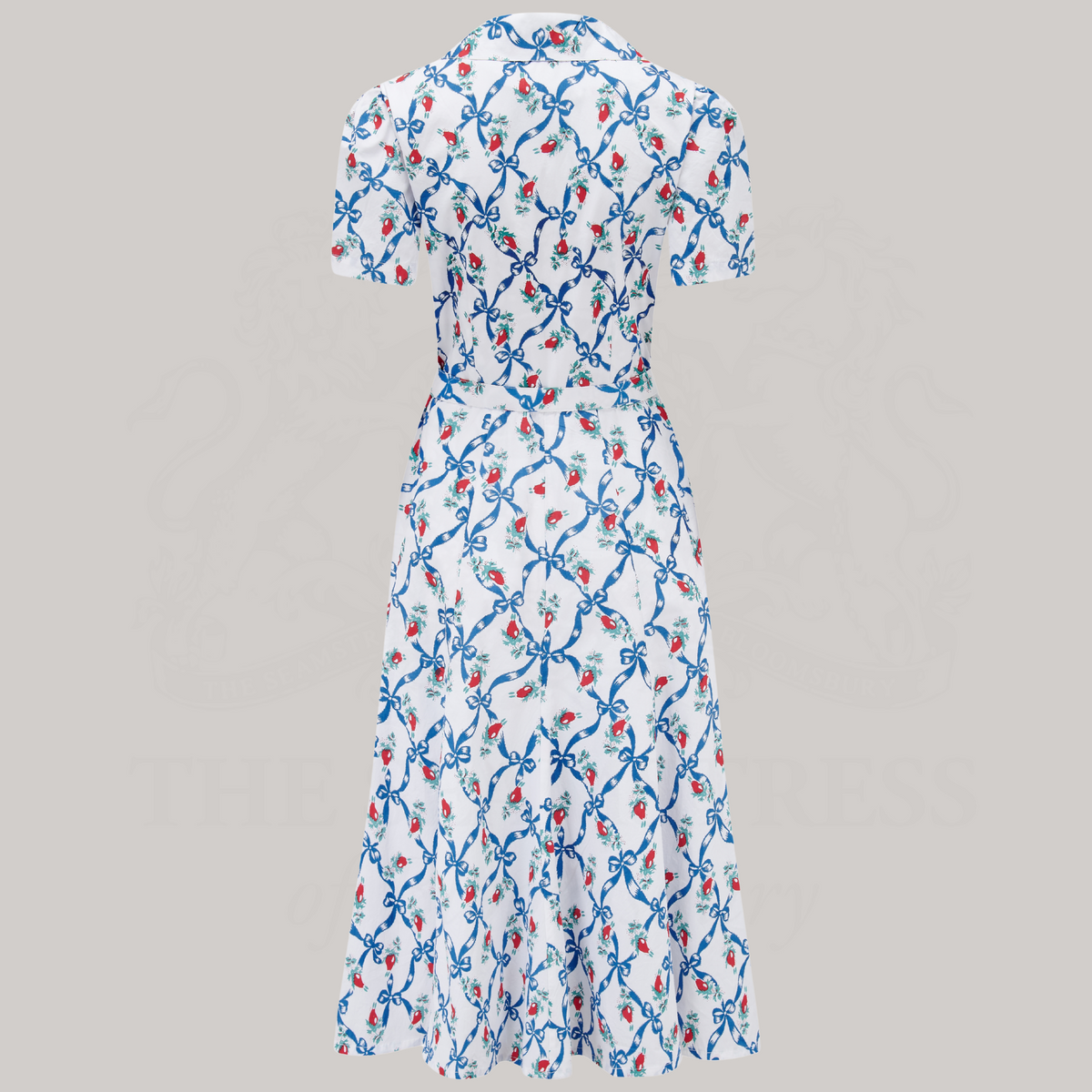 Lisa Fit &amp; Flare Dress in Cotton Rose Bow