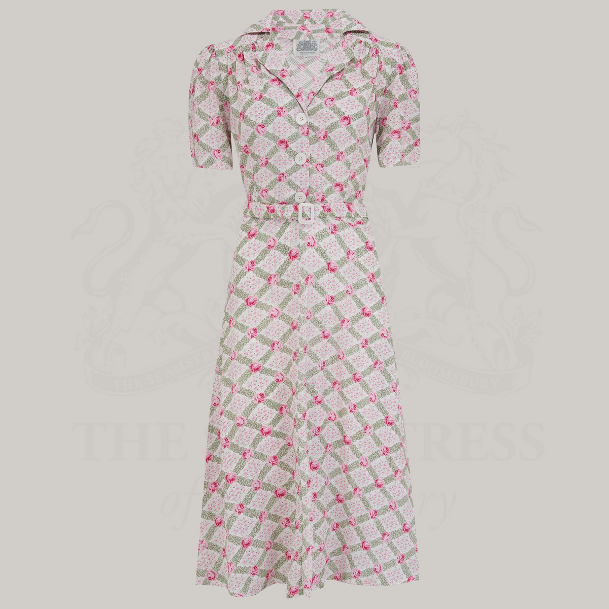 Lisa Shirtwaister Dress in Rose Kiss Print