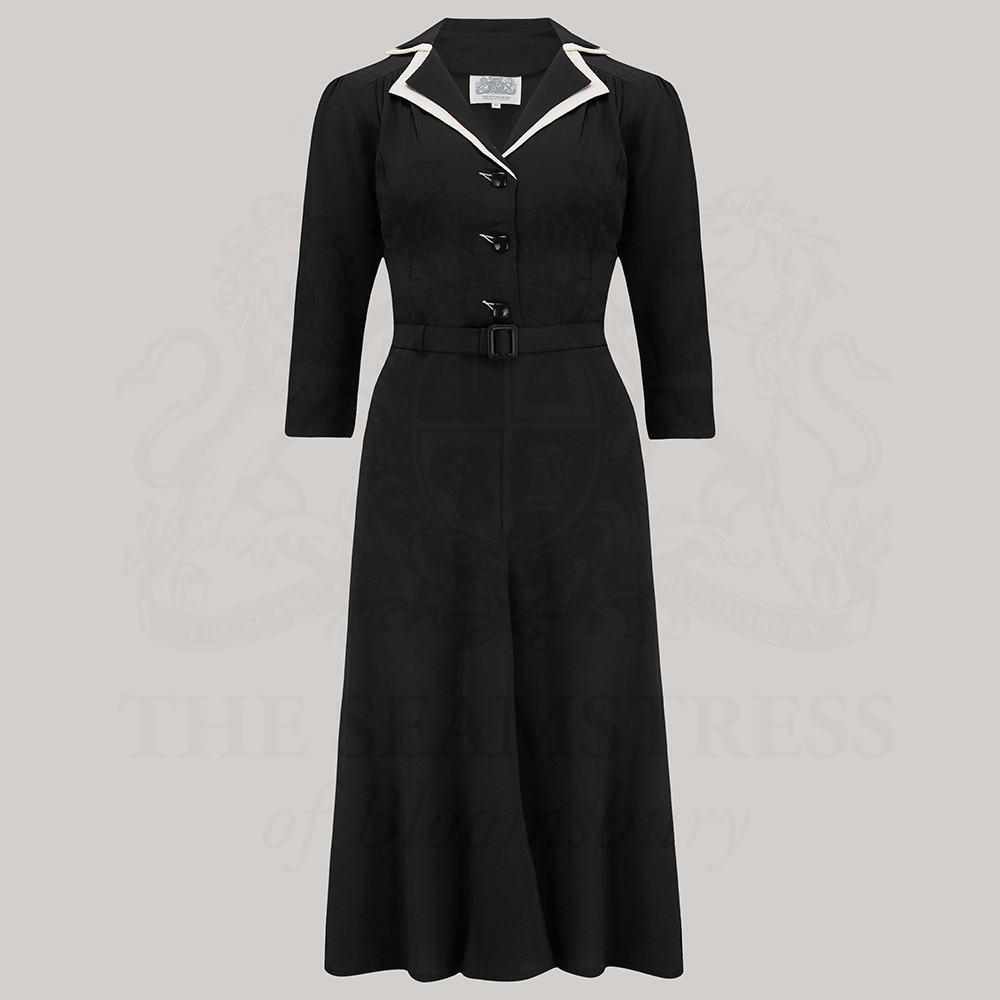 Lisa-Mae Shirtwaister Dress in Liquorice Black