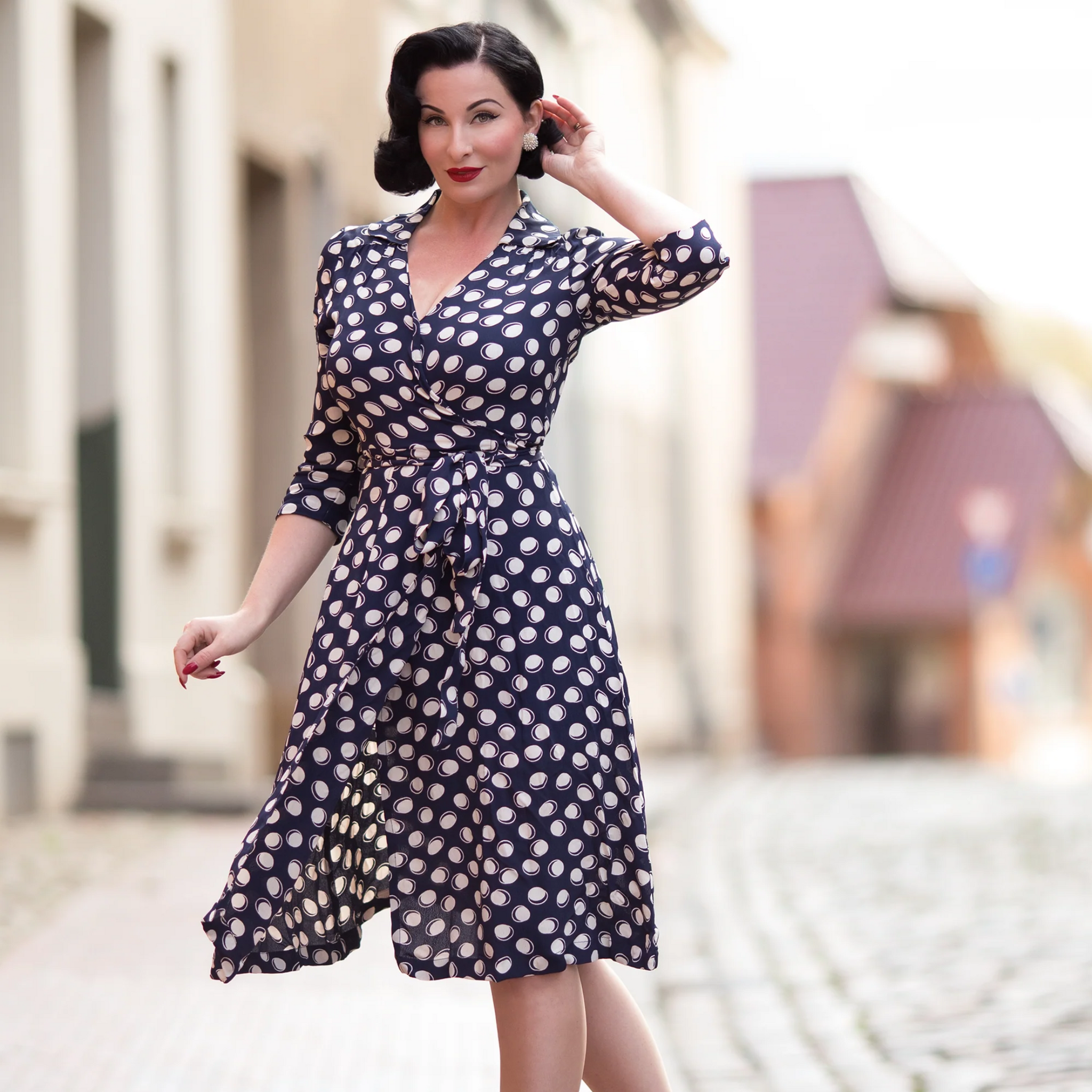 Classic black wrap 2024 dress