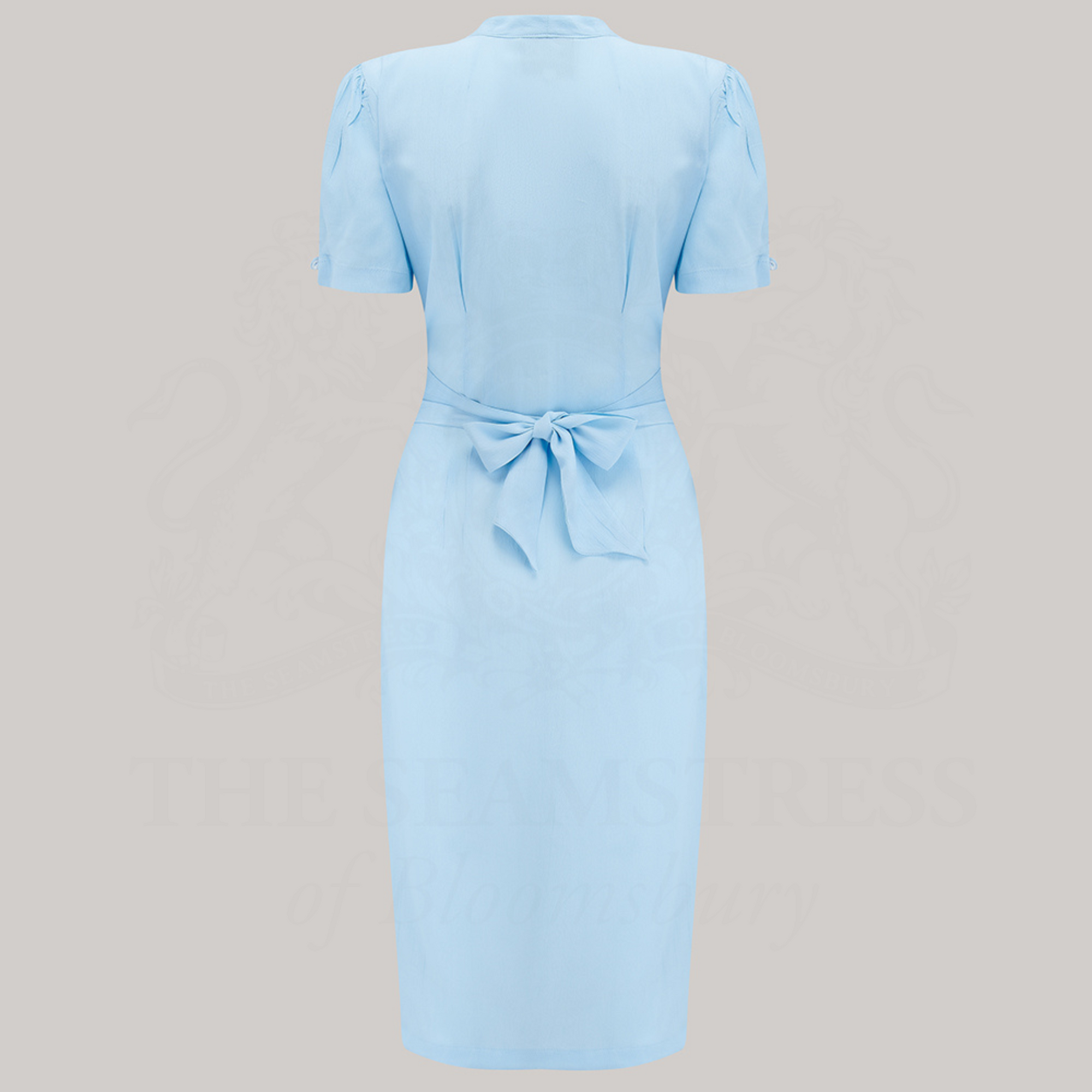 Mabel Waterfall Dress in Powder Blue