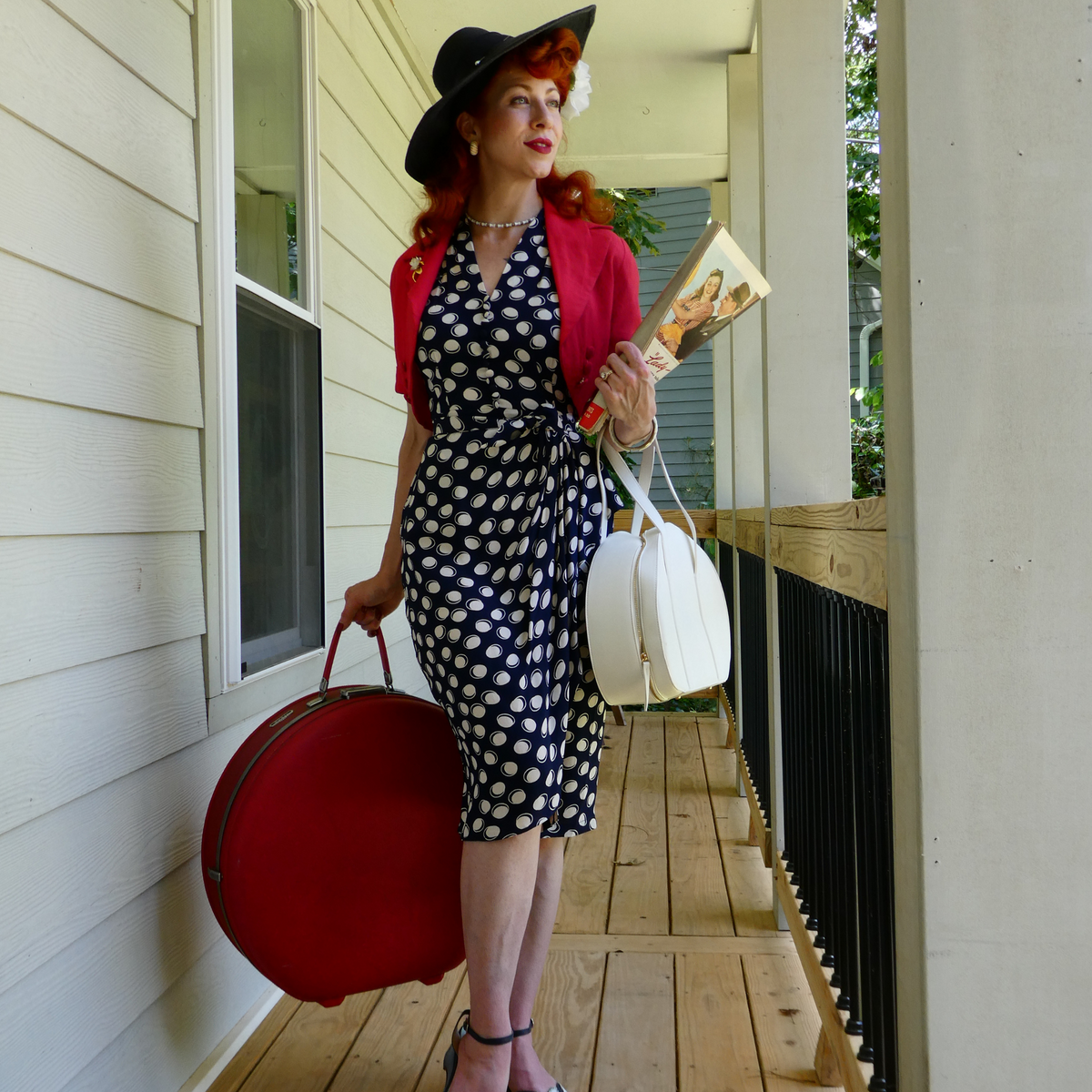 Mabel Waterfall Dress in Navy Moonshine