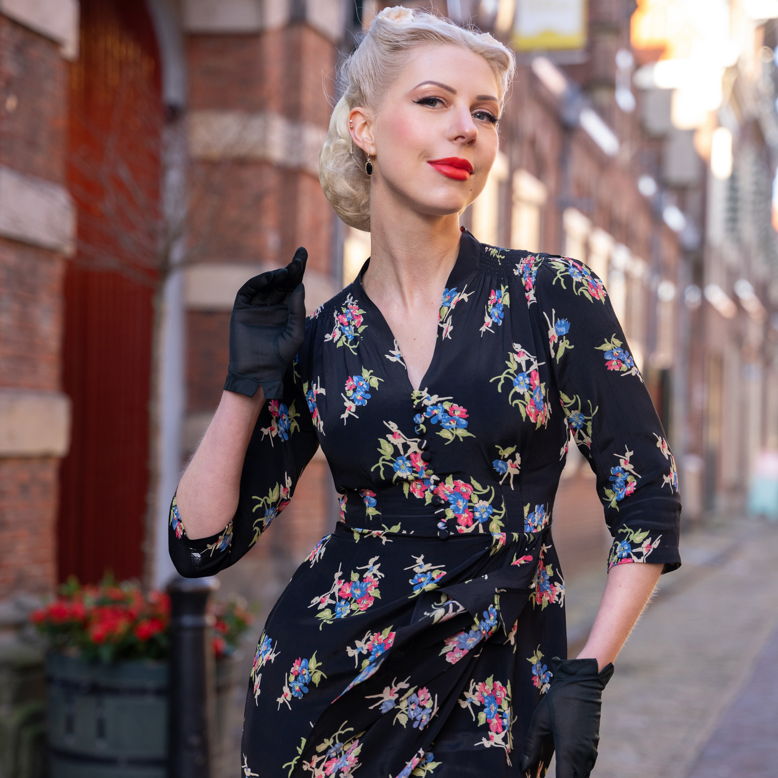 Mabel Dress in Poppy Print by the Seamstress of Bloomsbury Authentic  Vintage 1940's Style -  Canada