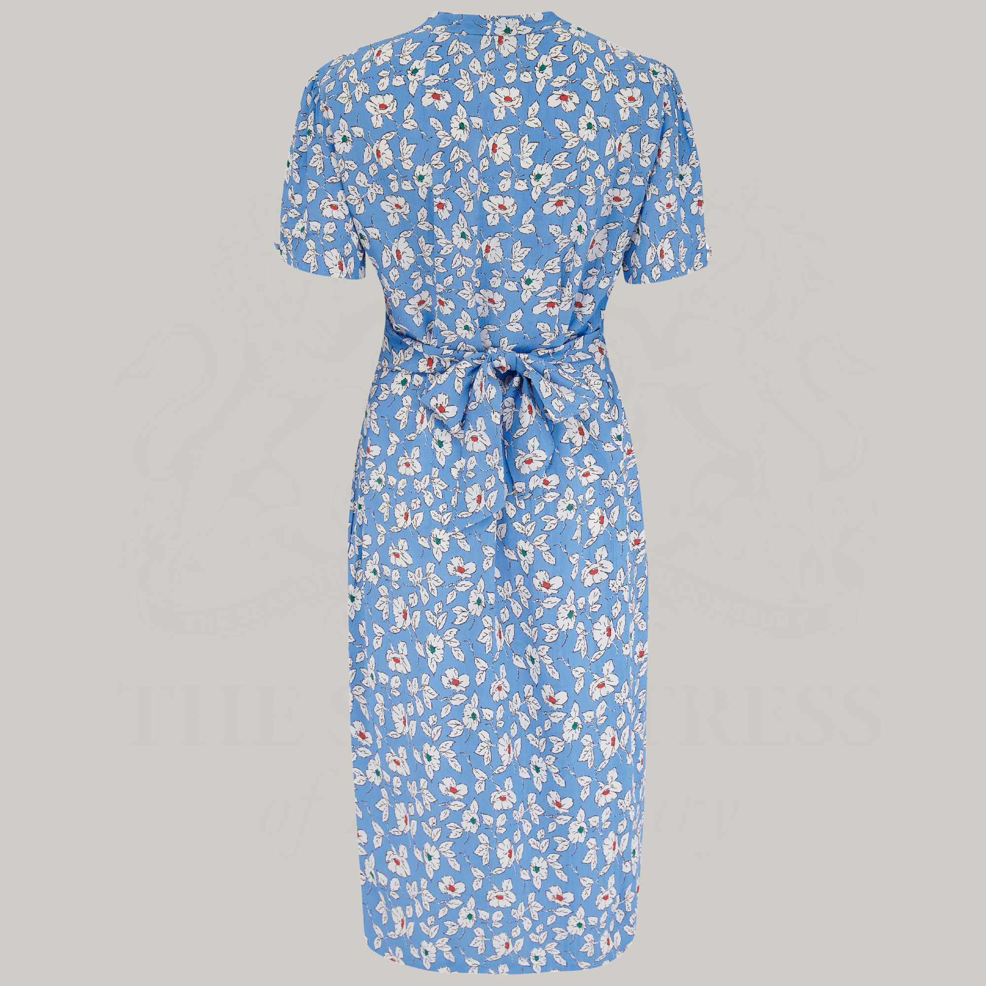 Mabel Waterfall Dress in Palace Pansy