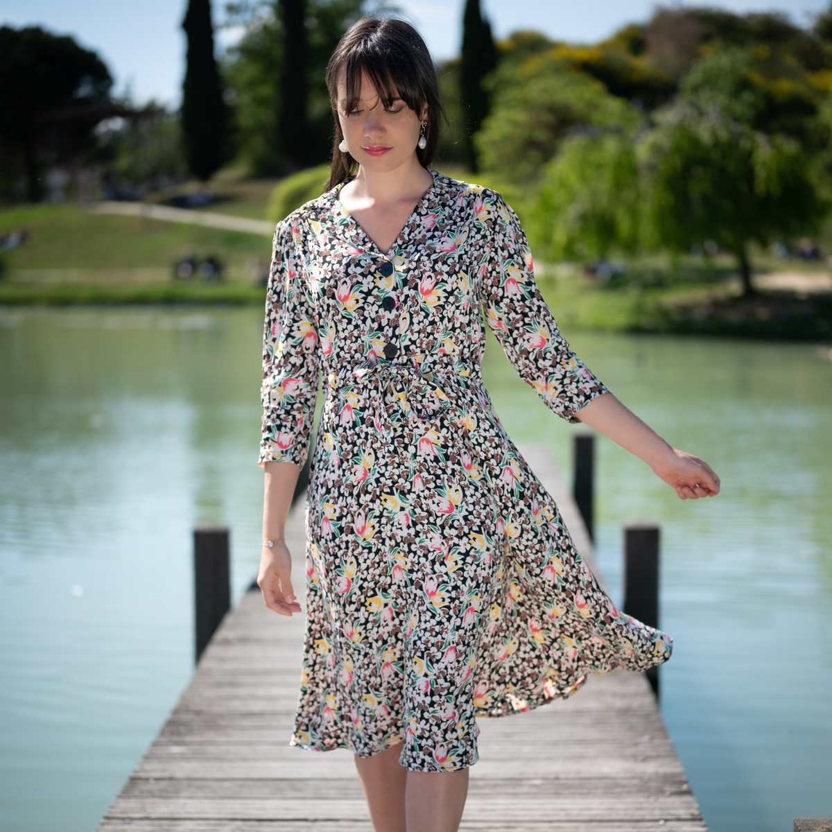 Milly Dress in Tulip Print