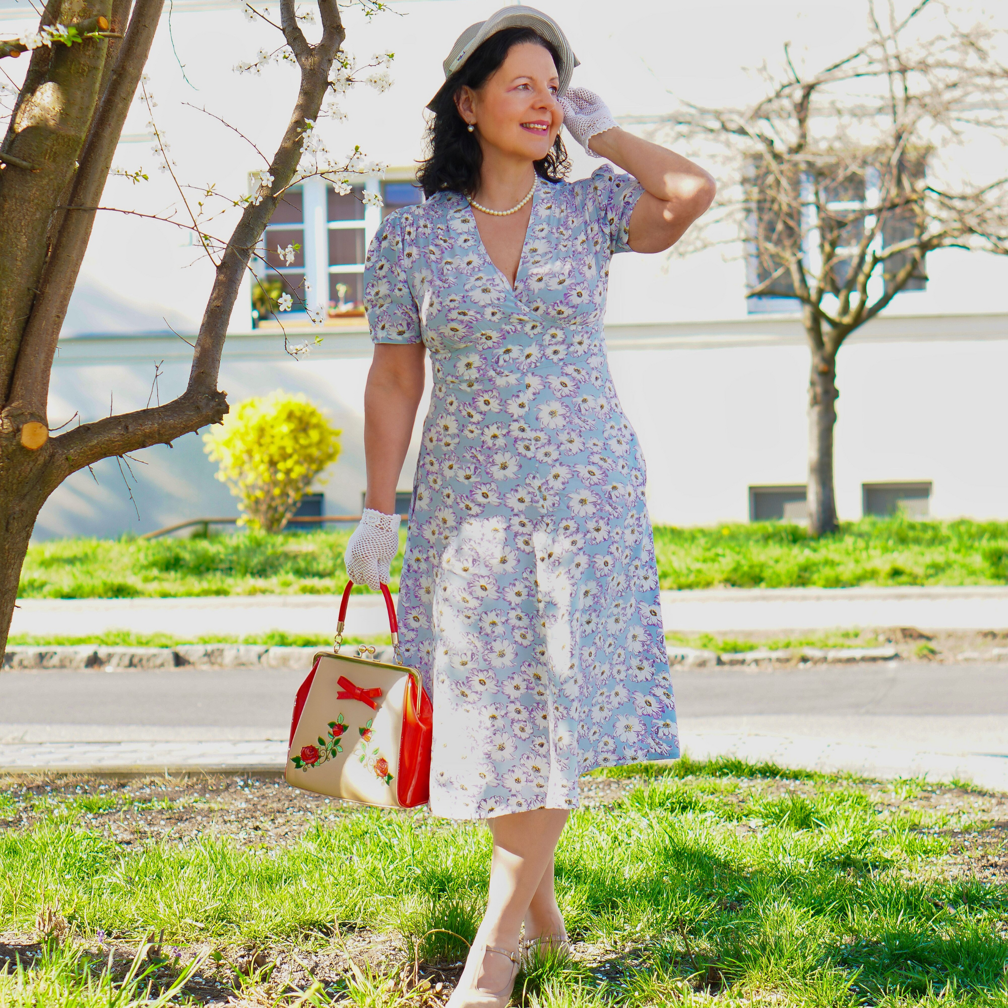 Dolores Dress in Daisy Print
