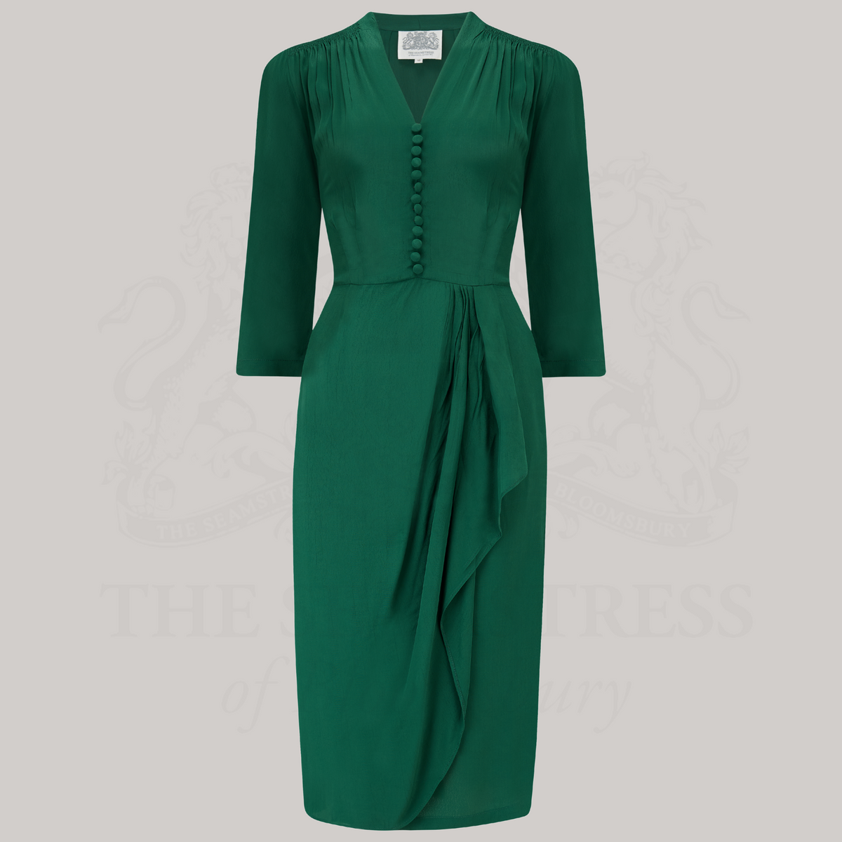 Mabel 3/4 Waterfall Dress in Hampton Green