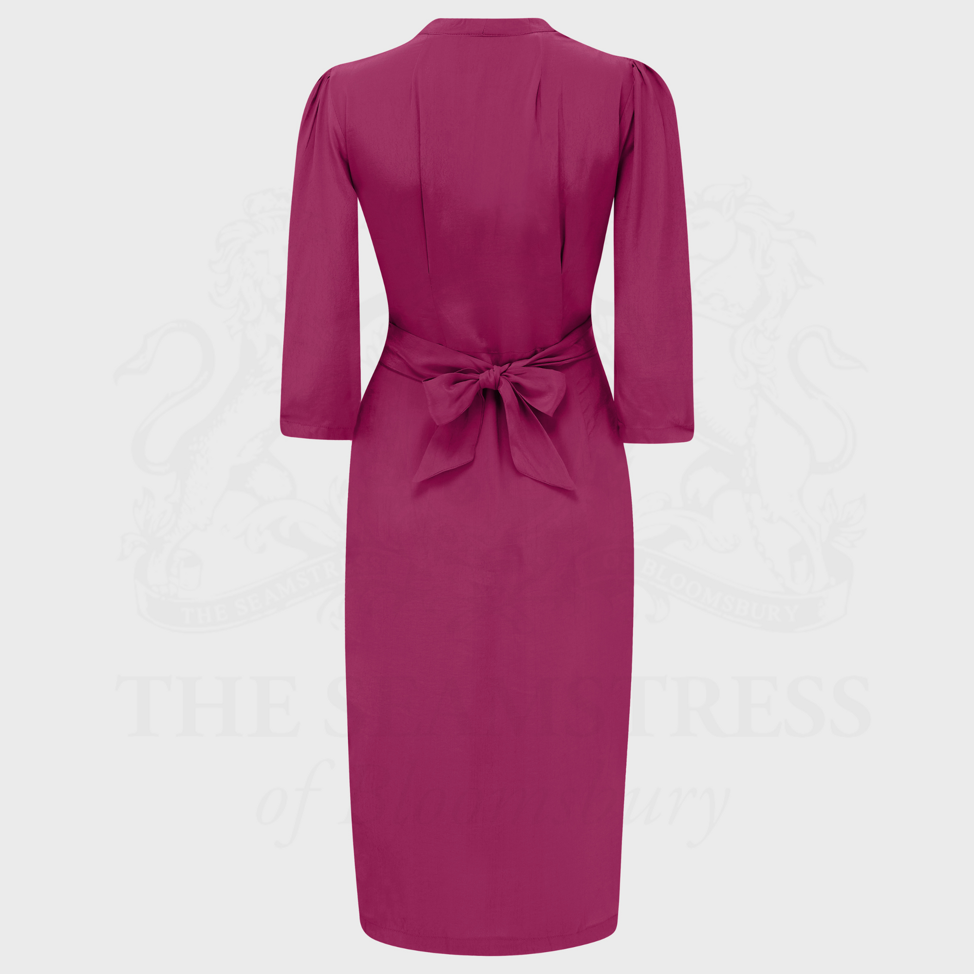 Mabel 3/4 Waterfall Dress in Mulberry