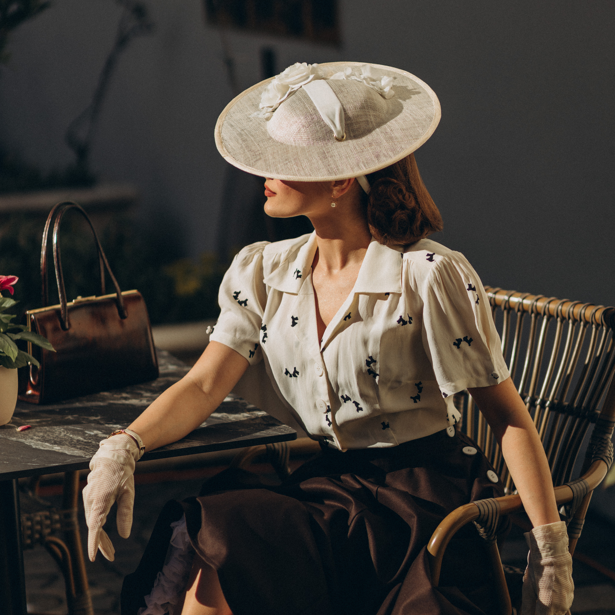 Grace Blouse in Cream Doggy