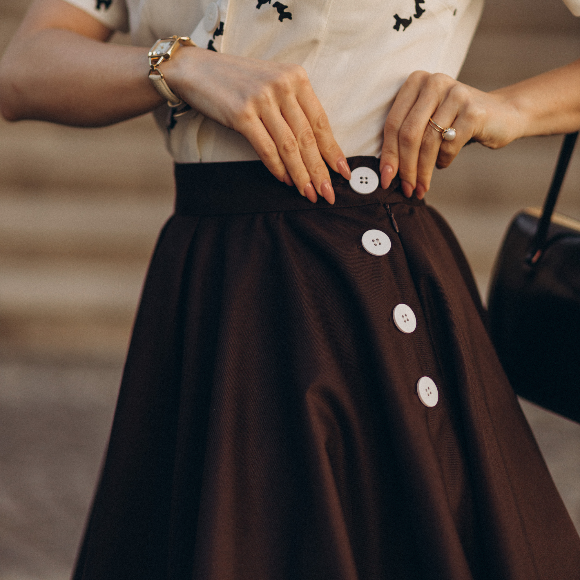Sylvia Skirt in Brown