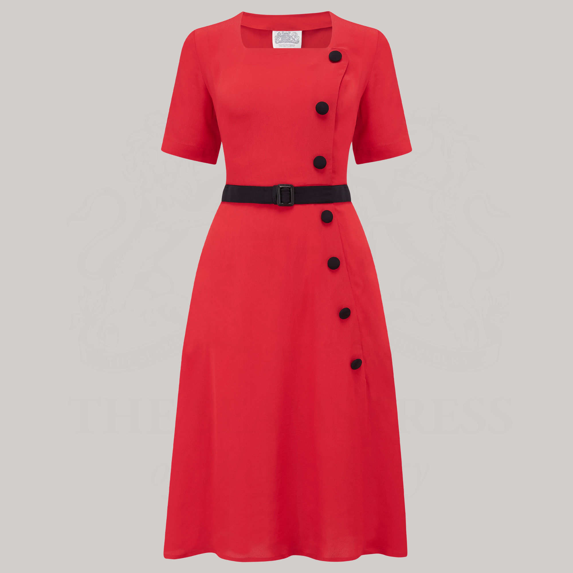 Olivia Dress in Lipstick Red