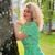 Peggy Wrap Dress in Mint Rose