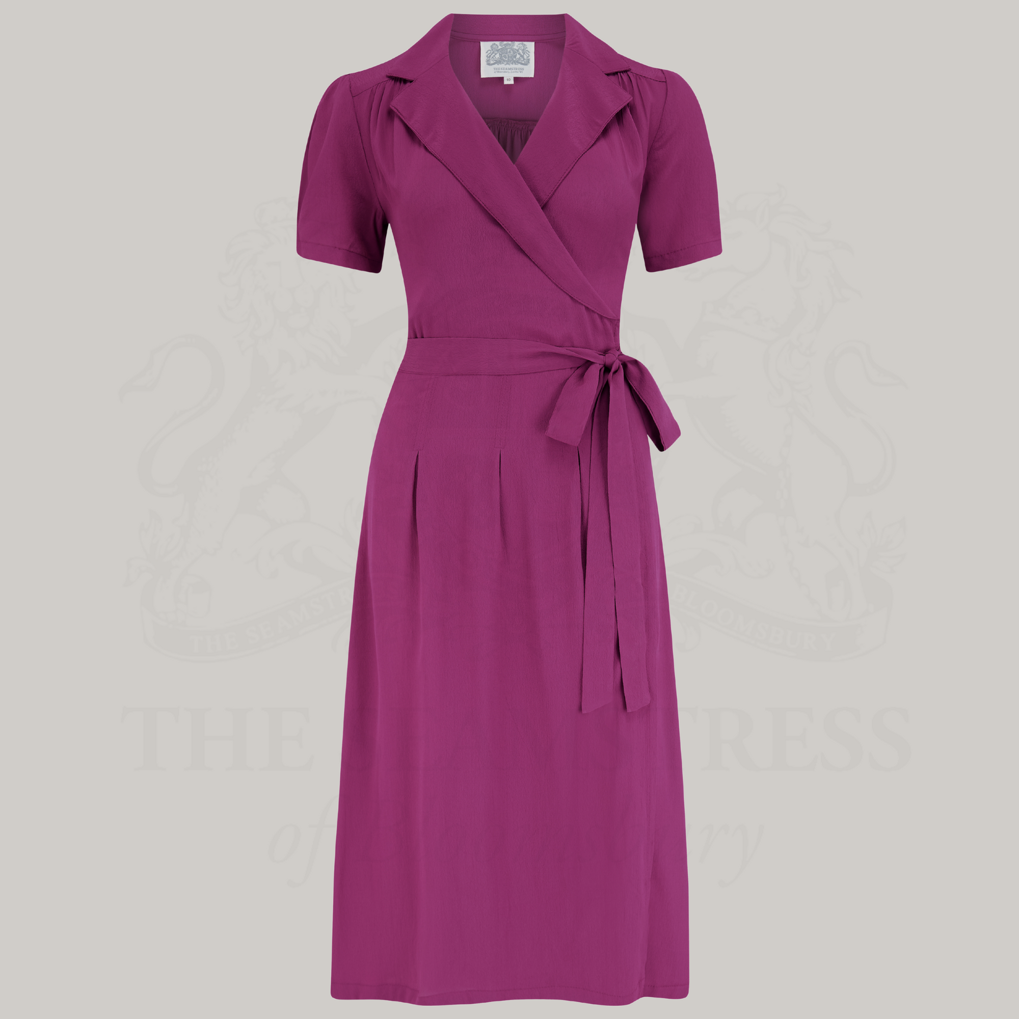 Peggy Wrap Dress in Mulberry