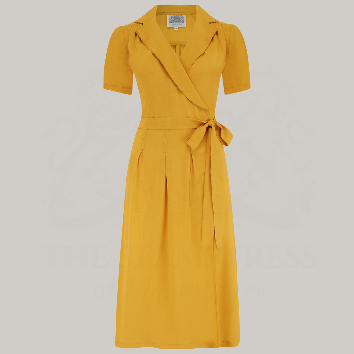 Peggy Wrap Dress in Mustard