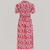 Peggy Wrap Dress in Red Pansy