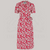 Peggy Wrap Dress in Red Pansy
