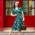 Peggy Wrap Dress in Green Mayflower