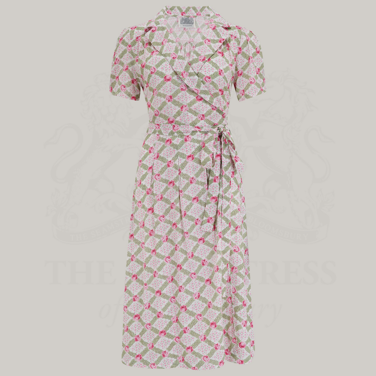 Peggy Wrap Dress in Rose Kiss Print