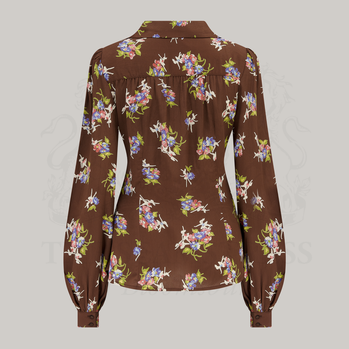 Poppy Blouse in Brown Floral Dancer
