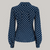Poppy Blouse in Navy Polka