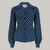 Poppy Blouse in Navy Polka