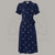 Peggy Wrap Dress in Navy Doggy