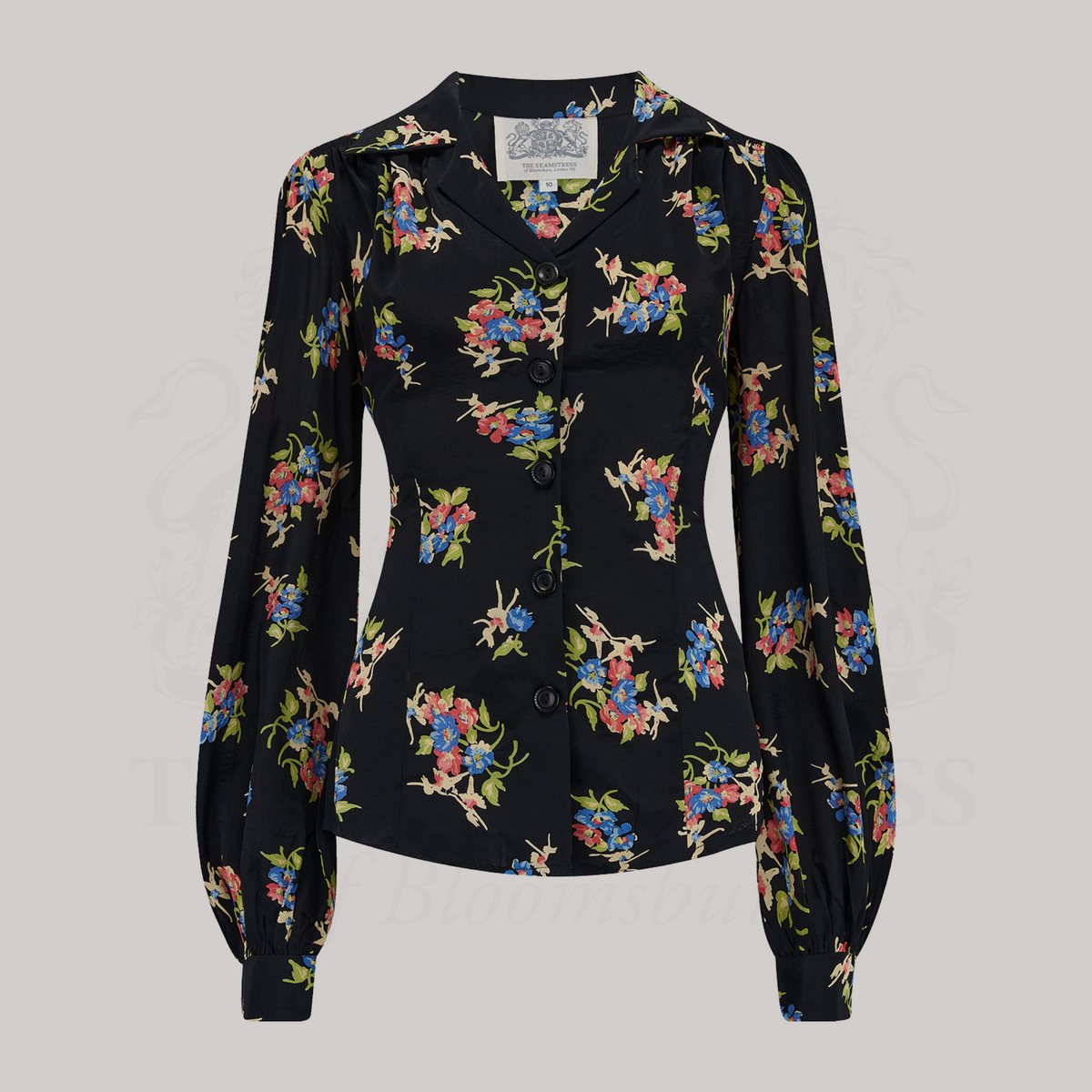 Poppy Blouse in Black Floral Dancer